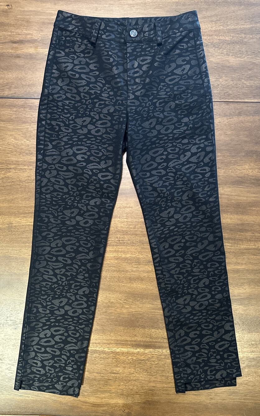Grayse Women’s Black Cheetah Print Pants Size 0 NWOT